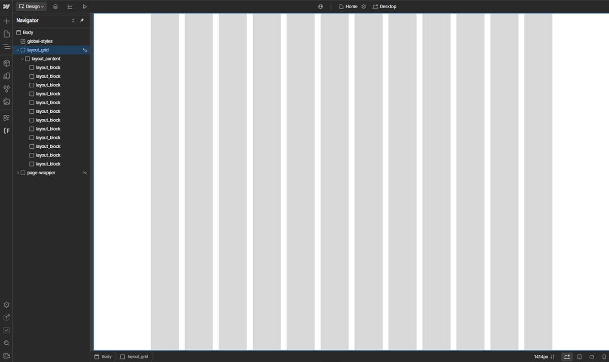 layout grid dashboard